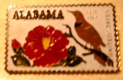 Alabama Camellia stamp pin tie tac lapel pins hat 1375