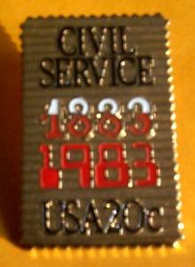 Civil Service stamp pin lapel pins hat collectible 2053 s