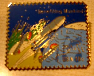 Columbia Space Shuttle NASA stamp pin lapel pins 1913