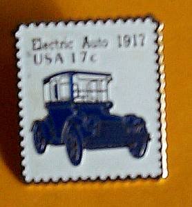Electric Auto stamp pin lapel pins hat collectible 1906