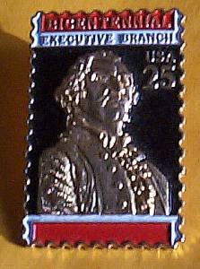 Executive Branch Washington Bicentennial Stamp Pin 2414 s