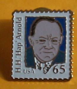 Hap Arnold Stamp Pin cloisonne lapel pins hat new 2191 s