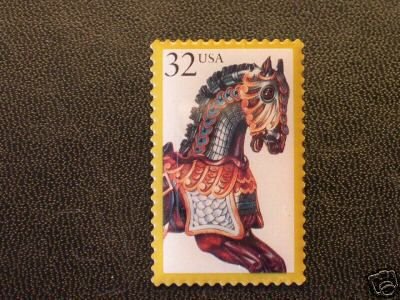 Carousel Horse with Armor Stamp Pin hat lapel pins 2978