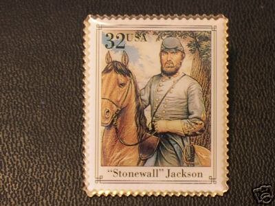 General Stonewall Jackson (Civil War) stamp pin lapel 2975s S