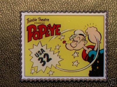 Popeye Comic Classics stamp pin lapel pins 3000k