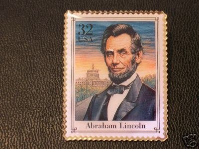 Abraham Lincoln (Civil War) stamp pin lapel pins 2975j S