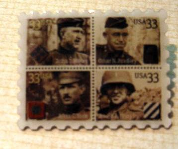 Distinguished Soldiers Hines Bradley Murphy York stamp pin 3393-96 s