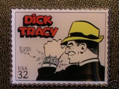 Dick Tracy Comics stamp pin lapel pins hat 3000m