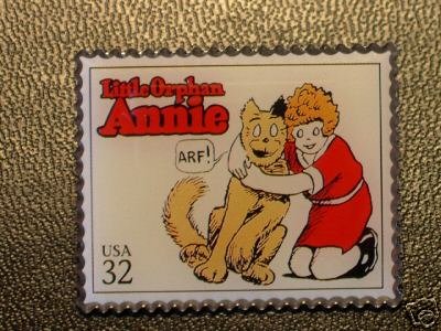 Little Orphan Annie Comics stamp pin lapel pins 3000j. S