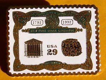 New York Stock Exchange NYSE Stamp Pin lapel pins 2630 s