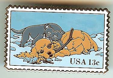 Puppy Dog Kitten Cat Stamp pin lapel pins hat 2025