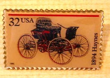 Haynes 1894 Antique Automobile stamp pin lapel 3020 s