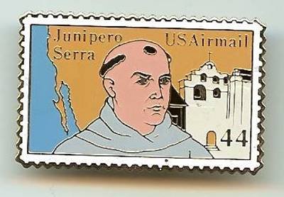 Father Serra CA stamp pin hat lapel pins tie tac C116 s