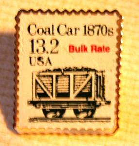 Coal Car Stamp pin lapel pins hat collectible 2259 S
