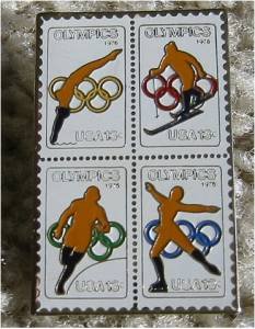 Olympic Games 1976 Stamp Pin lapel pins hat 1695-98 S