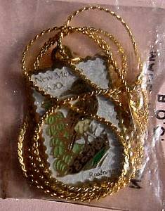 New Mexico Roadrunner Yucca stamp necklace pendant 1983n s