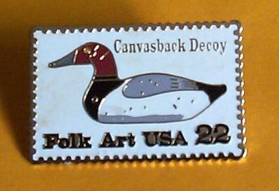 Duck Decoy Canvasback Stamp Pin lapel pins hat 2140 s