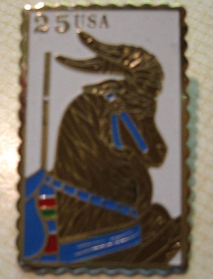 Carousel Goat Stamp Pin cloisonne hat lapel pins 2393 s