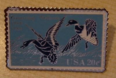 Mallards Ding Darling Wetlands Duck stamp pin hat 2092 s