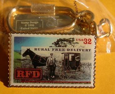 Rural Free Delivery Horse RFD stamp keychain 3090kc S