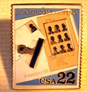 Stamp Collecting Ameripex 86 Stamp pin lapel pins 2201 s