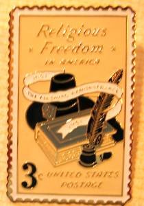 Religious Freedom stamp pin lapel pins hat tie tac 1099 S