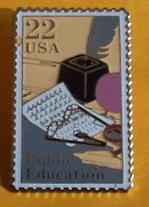 Public Education Stamp Pin hat lapel pins tie tac 2159 S