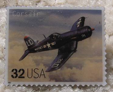 Corsair Classic Aircraft stamp pin lapel pins hat 3142g s