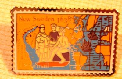 New Sweden stamp pin hat lapel pins tie tac c117 S
