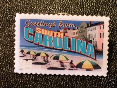 South Carolina Greetings Stamp Pin lapel pins 3735 NIP S