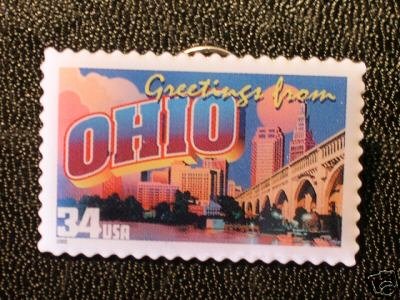 Ohio OH Greetings Stamp Pin lapel pins tie tac 3730 NIP S