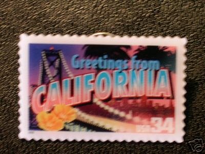 California CA Greetings Stamp Pin lapel pins hat 3700 S