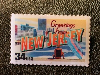 New Jersey Greetings Stamp Pin lapel pins tie tac 3725 S