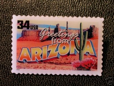 Arizona Greetings Stamp Pin lapel pins tie tac hat 3698 S