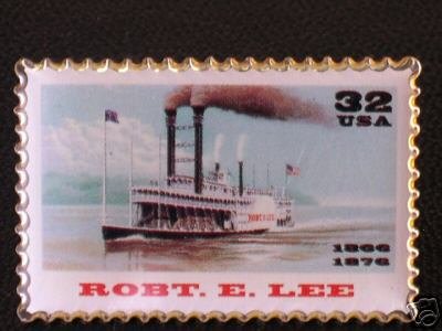 Robert E. Lee Steamboat Stamp Pin lapel pins hat 3091 S