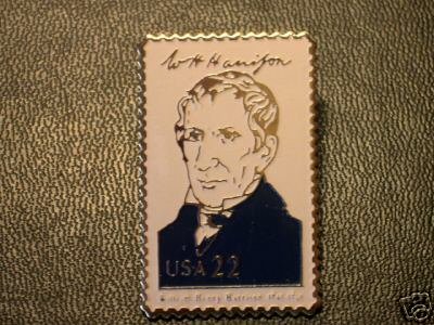 Wiliam H. Harrison lapel pins stamp pin tie tac 2216i S