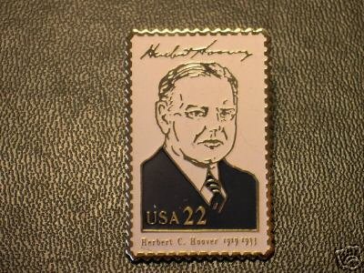 Herbert Hoover lapel pins stamp pin tie tac hat 2219c S