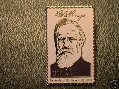 Rutherford B. Hayes lapel pins stamp pin tie tac 2218a S