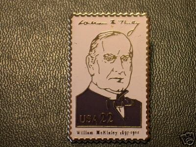 William McKinley lapel pins stamp pin tie tac hat 2218f S