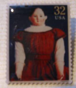 Doll Ludwig Greiner Stamp pin lapel pins hat new 3151k S