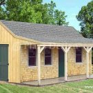 12' X 20' Cottage Shed with Porch Project Plans, Design #81220