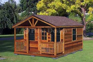 14 X 20 Shed with Porch Plan