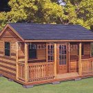12' X 16' Cottage Shed with Porch Project Plans, Design # 81216