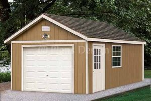 12' X 20' Garage Workshop Shed Project Plans, Design #51220