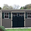 Storage Shed Plans, 6' x 16' Deluxe Building Modern Style, Design # 