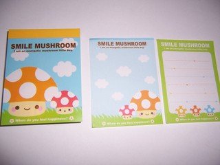 Smile Mushroom Mini Memos
