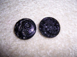 Glass Black Buttons
