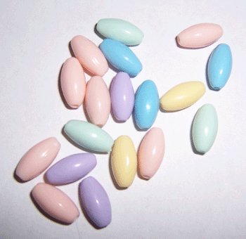 Oval Pastel Beads
