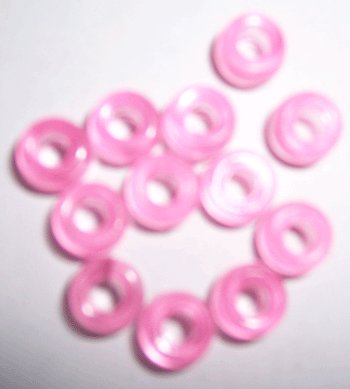 Clear Pink Pony Beads