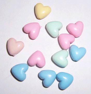 Pastel Heart Beads